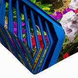 Black and white landscape art painting on stretched canvas, featuring an architectural window design.