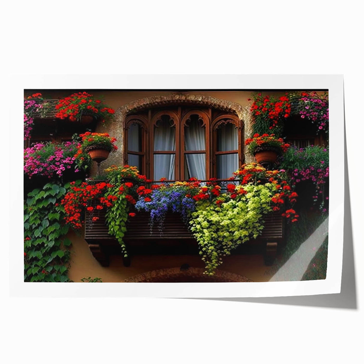 Extra large rolled print featuring a detailed floral design in soft pastel shades, ideal for art wall dining room.