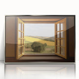 Art Deco poster featuring symmetrical architecture and windows in muted silver tones, ideal for modern nursery wall art.