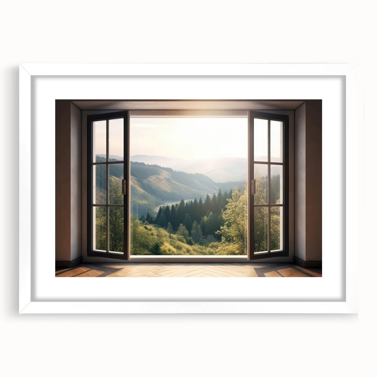 Extra large abstract art print featuring textured design in neutral tones, framed in white, ideal for living room decor.