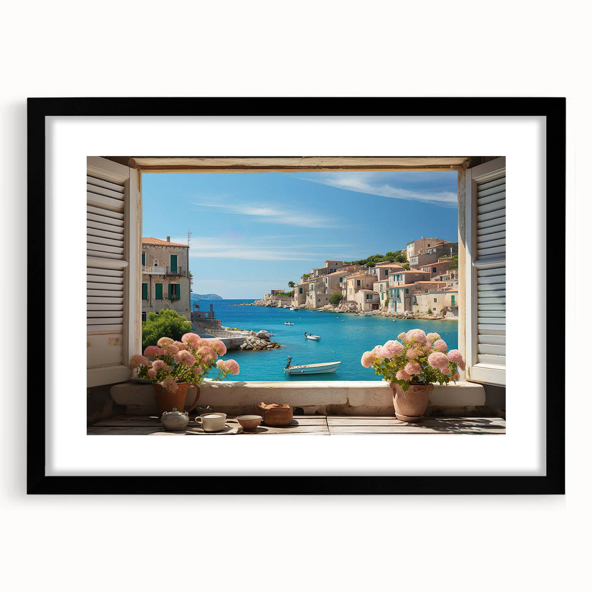 Extra large abstract art print featuring vibrant, colorful textures on a black framed canvas, ideal for living room decor.