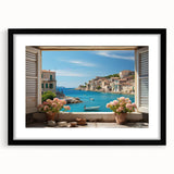 Extra large abstract art print featuring vibrant, colorful textures on a black framed canvas, ideal for living room decor.