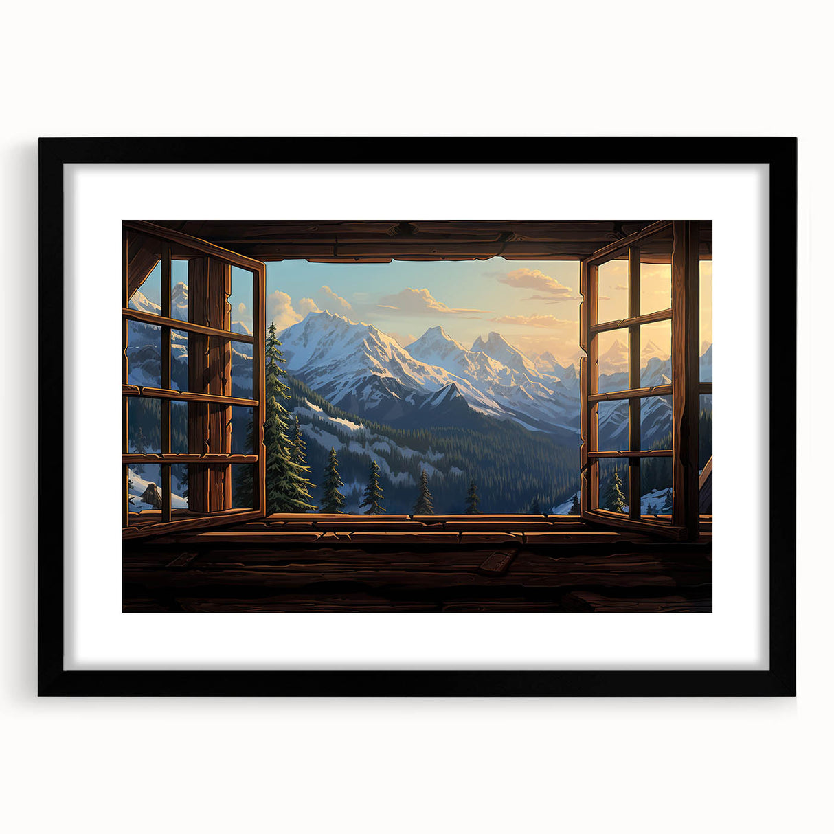 Extra large abstract art print featuring vibrant, colorful textures on a black framed canvas, ideal for living room decor.