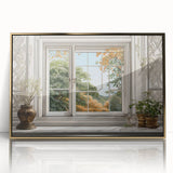 Mid-century modernist art featuring geometric patterns in gold and black on acrylic, ideal for modern art wall decor.