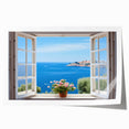 Extra large rolled print featuring a detailed floral design on a window architecture background.