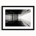 Extra large framed abstract art print featuring textured, colorful geometric shapes, ideal for living room decor.