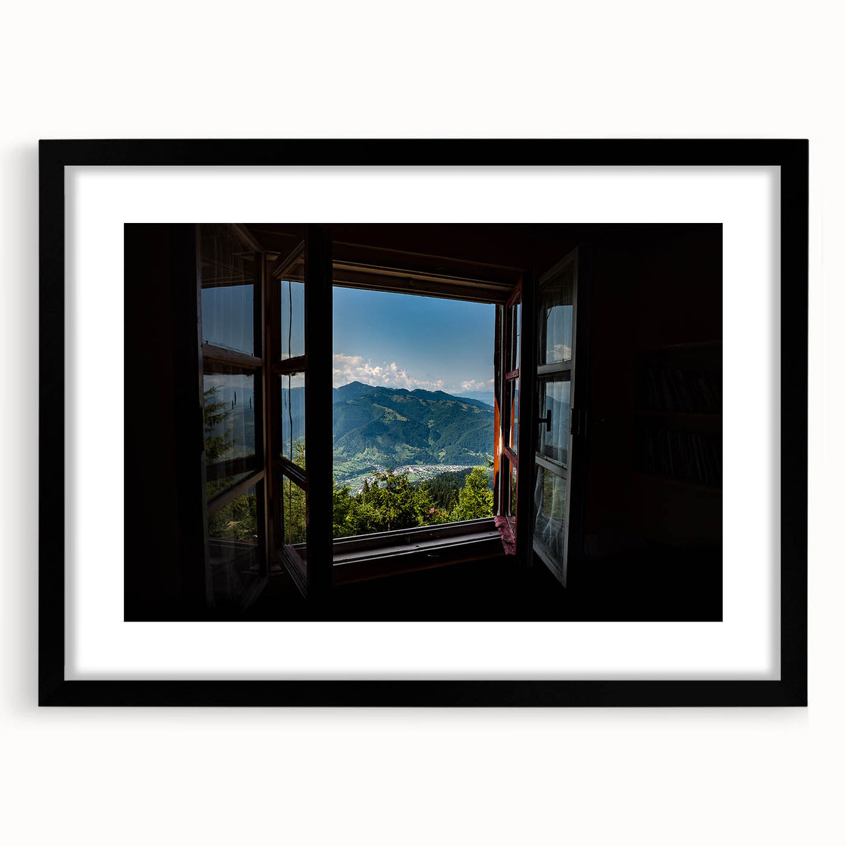 Abstract art print featuring a colorful, textured design on an extra large black-framed canvas, ideal for living room decor.
