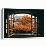 Framed canvas of a black and white vintage landscape painting, suitable for bedroom wall art.