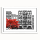 Extra large abstract art print featuring textured white and gray patterns, framed with a white mat.
