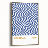 Bohemian Wall Art | Bauhaus 1919 Optical Wave Boho Chic Canvas Print