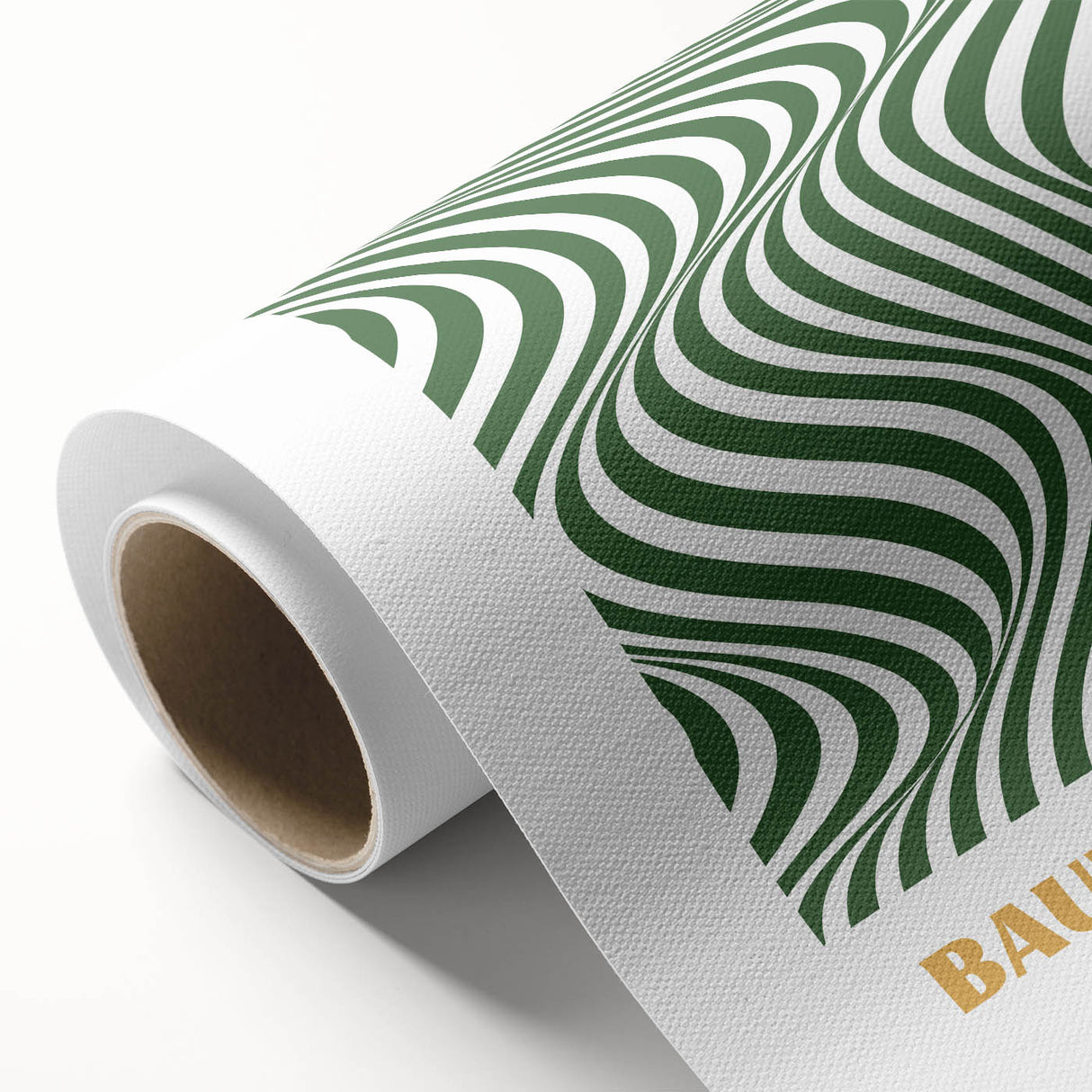 Bohemian Wall Art | Bauhaus 1919 Green Wave Optical Boho Canvas Print