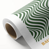 Bohemian Wall Art | Bauhaus 1919 Green Wave Optical Boho Canvas Print