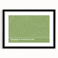 Bohemian Wall Art | Green & White Wavy Line Boho Canvas Print