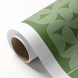 Bohemian Wall Art | Green & White Circular Boho Canvas Print