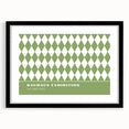 Bohemian Wall Art | Green & White Harlequin Boho Canvas Print