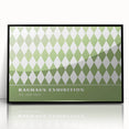 Bohemian Wall Art | Green & White Harlequin Boho Canvas Print