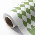 Bohemian Wall Art | Green & White Harlequin Boho Canvas Print