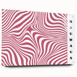 Bohemian Wall Art | Bold Bauhaus Wavy Pattern Boho Canvas | Eclectic Art Print