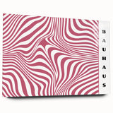 Bohemian Wall Art | Bold Bauhaus Wavy Pattern Boho Canvas | Eclectic Art Print