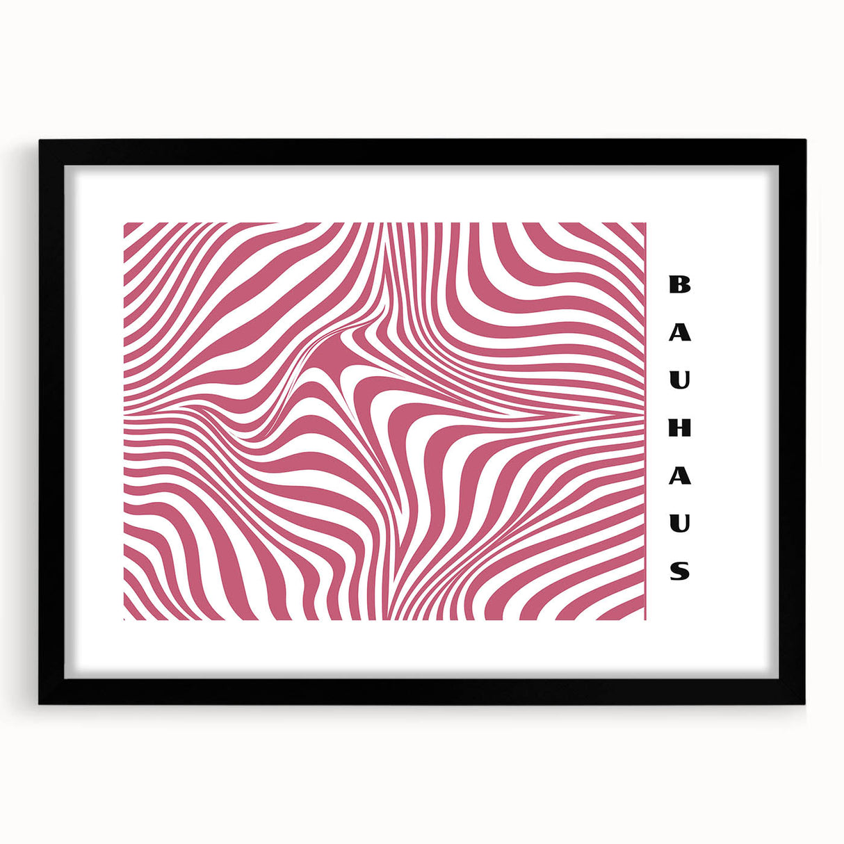 Bohemian Wall Art | Bold Bauhaus Wavy Pattern Boho Canvas | Eclectic Art Print