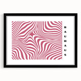 Bohemian Wall Art | Bold Bauhaus Wavy Pattern Boho Canvas | Eclectic Art Print