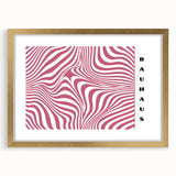 Bohemian Wall Art | Bold Bauhaus Wavy Pattern Boho Canvas | Eclectic Art Print