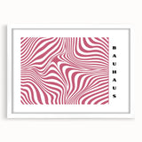 Bohemian Wall Art | Bold Bauhaus Wavy Pattern Boho Canvas | Eclectic Art Print