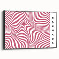 Bohemian Wall Art | Bold Bauhaus Wavy Pattern Boho Canvas | Eclectic Art Print