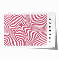 Bohemian Wall Art | Bold Bauhaus Wavy Pattern Boho Canvas | Eclectic Art Print