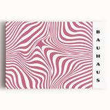 Bohemian Wall Art | Bold Bauhaus Wavy Pattern Boho Canvas | Eclectic Art Print