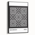 Bohemian Wall Art | Bauhaus Geometric Grid Boho Canvas | Eclectic Print