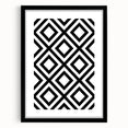 Bohemian Wall Art | Bold Bauhaus Diamond Geometric Canvas | Eclectic Print