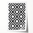 Bohemian Wall Art | Bold Bauhaus Diamond Geometric Canvas | Eclectic Print