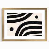 Bohemian Wall Art | Minimalist Black and White Boho Canvas | Eclectic Art Print