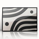 Bohemian Wall Art | Minimalist Black and White Boho Canvas | Eclectic Art Print