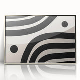 Bohemian Wall Art | Minimalist Black and White Boho Canvas | Eclectic Art Print