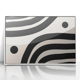 Bohemian Wall Art | Minimalist Black and White Boho Canvas | Eclectic Art Print