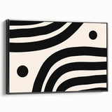 Bohemian Wall Art | Minimalist Black and White Boho Canvas | Eclectic Art Print