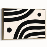 Bohemian Wall Art | Minimalist Black and White Boho Canvas | Eclectic Art Print