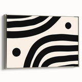 Bohemian Wall Art | Minimalist Black and White Boho Canvas | Eclectic Art Print