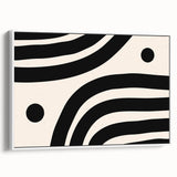 Bohemian Wall Art | Minimalist Black and White Boho Canvas | Eclectic Art Print