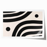 Bohemian Wall Art | Minimalist Black and White Boho Canvas | Eclectic Art Print