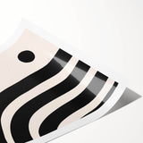 Bohemian Wall Art | Minimalist Black and White Boho Canvas | Eclectic Art Print