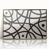 Bohemian Wall Art | Abstract Black Line Boho Canvas | Eclectic Art Print