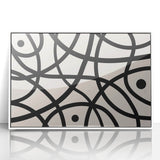 Bohemian Wall Art | Abstract Black Line Boho Canvas | Eclectic Art Print