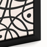 Bohemian Wall Art | Abstract Black Line Boho Canvas | Eclectic Art Print