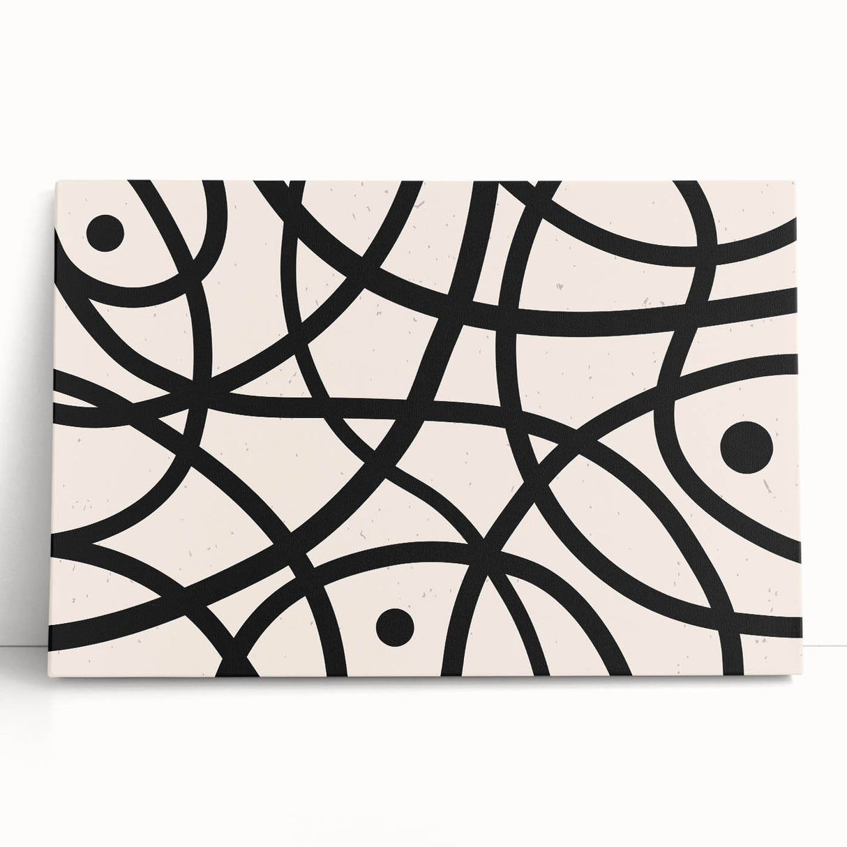 Bohemian Wall Art | Abstract Black Line Boho Canvas | Eclectic Art Print