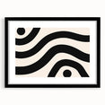 Bohemian Wall Art | Bold Black and White Wavy Line Boho Canvas | Eclectic Art Print