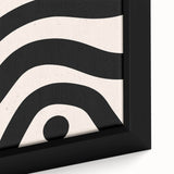 Bohemian Wall Art | Bold Black and White Wavy Line Boho Canvas | Eclectic Art Print