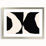 Eclectic Boho Decor Canvas - Modern Black and Beige Bohemian Wall Art